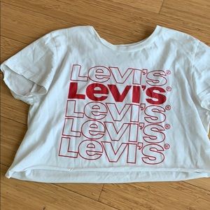 cropped levi’s shirt